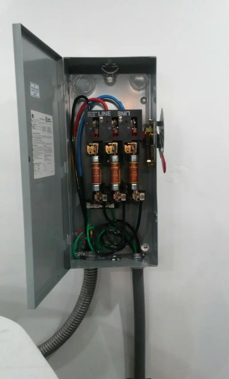 Three-phase disconnect switch installed for Electrical Wiring & Rewiring in Eagle Point
